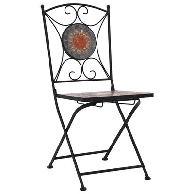vidaXL Bistro stolice s mozaikom 2 kom narančasto-sive