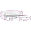 vidaXL Dnevni krevet na razvlačenje s ladicama bez madraca 90 x 190 cm
