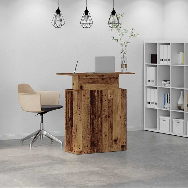 vidaXL Recepcijski stol staro drvo 100x40x104 cm konstruirano drvo