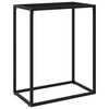 vidaXL Konzolni stol crni 60 x 35 x 75 cm od kaljenog stakla