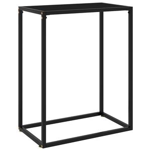 vidaXL Konzolni stol crni 60 x 35 x 75 cm od kaljenog stakla