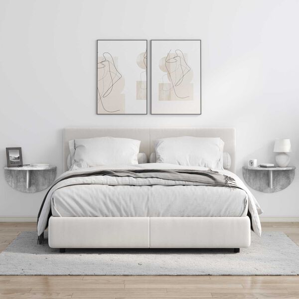 vidaXL Polica na zidu Betonski sivi 48 x 24 x 24 cm Konstruirano drvo