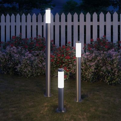vidaXL 3-dijelni set vrtnih svjetiljki od nehrđajućeg čelika vodootporni