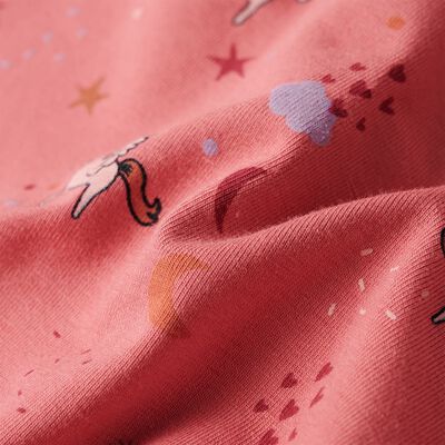 Dječja pidžama s dugim rukavima starinske ružičaste boje 104