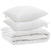 vidaXL Duvet za sve sezone s jastukom 3 kom. Bijela Mikrovlakna