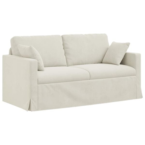 vidaXL Sofa Krema 158 x 78 x 80 cm Bar&scaron;un