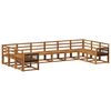 vidaXL Set vanjskih sofa 10 pcs Prirodna Čvrsto drvo akacije