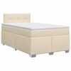 vidaXL Boxspring krevet s madracem Krem 120 x 200 cm Tkanina