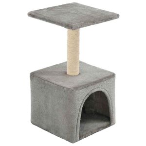 vidaXL Penjalica za mačke sa stupovima za grebanje od sisala 55 cm siva