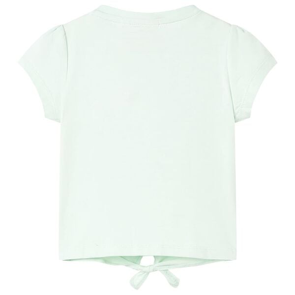 Dječja majica svijetla boja mente 104