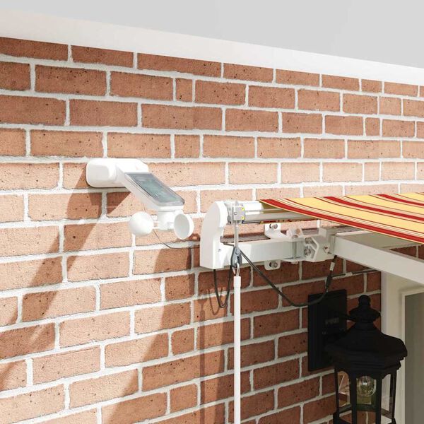 vidaXL Skrovita tenda Žuta i narančasta 500 &times; 300 cm Poliester i metal