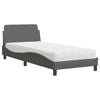 vidaXL Krevet s madracem Dover tamnosivi 80x200cm od tkanine