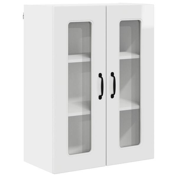 vidaXL Kuhinjski ormarić Kalmar Visoki sjaj bijela 60 x 31 x 80 cm