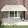 vidaXL Automatska tenda na uvlačenje krem 4,5 x 3 m
