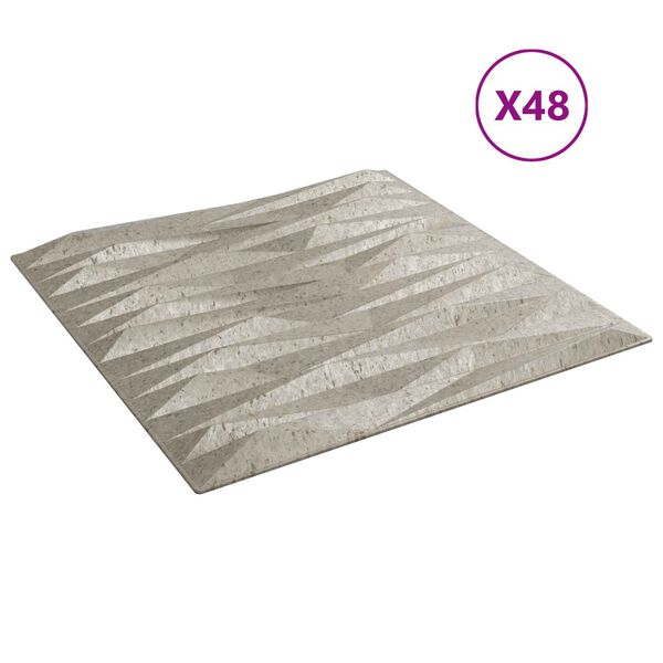 vidaXL Zidne panele 48 pcs Kamen beton 50 x 50 cm XPS pjena