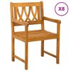 vidaXL Vanjska klupa 8 pcs Prirodna 56 x 55,5 x 90 cm