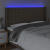 vidaXL LED uzglavlje smeđesivo 183 x 16 x 118/128 cm od tkanine