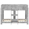vidaXL Krevet na kat za djecu s madracem Betonski sivi 80 x 160 cm