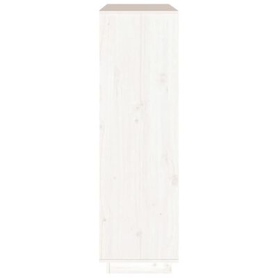 vidaXL Visoka komoda bijela 110,5 x 35 x 117 cm od masivne borovine