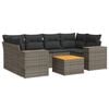 vidaXL 7-dijelni set vrtnih sofa sivi od poliratana