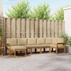 vidaXL Set vanjskih sofa s jastukom 7 pcs Prirodna i bež