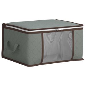 vidaXL Kutija za pohranu s prozirnim bočnim oknom Siva 43 x 34 x 23 cm