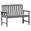 vidaXL Vrtna klupa Svijetlo siva 120 x 59 x 88 cm HDPE