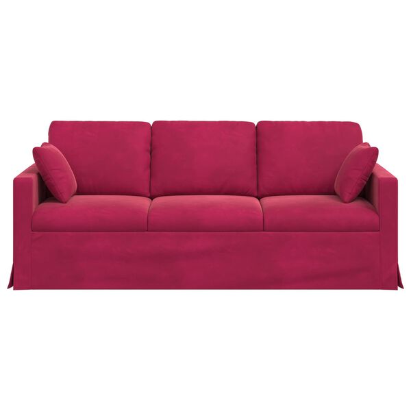 vidaXL Sofa Vinska crvena