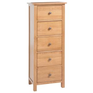 vidaXL Visoki ladičar 45 x 32 x 110 cm od masivne hrastovine