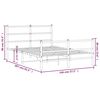 vidaXL Metalni okvir kreveta s uzglavljem i podnožjem crni 140x200 cm