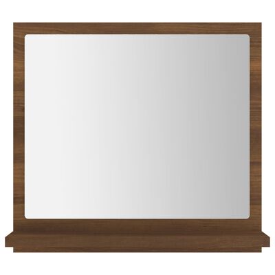 vidaXL Kupaonsko ogledalo boja smeđeg hrasta 40 x 10,5 x 37 cm drveno