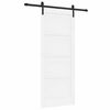 vidaXL Klizna vrata Bijela 83 x 202 cm Masivna borovina