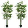 vidaXL Umjetno bambusovo drvo 2 pcs Zelena 45 x 18 x 175 cm