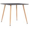 vidaXL Blagovaonski stol sivi i boja hrasta 80,5 x 80,5 x 73 cm MDF