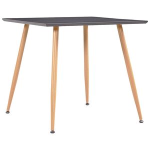 vidaXL Blagovaonski stol sivi i boja hrasta 80,5 x 80,5 x 73 cm MDF