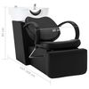 vidaXL Salonska stolica s umivaonikom crno-bijela od umjetne kože