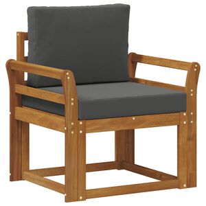 vidaXL Vanjski kauč Čvrsto drvo akacije i poliester Prirodna