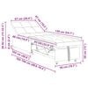 vidaXL Krevet na razvlačenje Tamno siva 194 x 67 x 82 cm Bar&scaron;un
