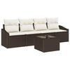 vidaXL Set sofe 5 kom. Smeđa i krem 55 x 55 x 37 cm poliratan