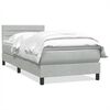 vidaXL Box Spring krevet s madracem svijetlo sivi 90x220 cm bar&scaron;un