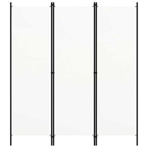 vidaXL Sobna pregrada s 3 panela bijela 150 x 180 cm