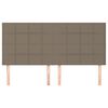 vidaXL Uzglavlje boje taupe 160x5x118/128 cm tkanina