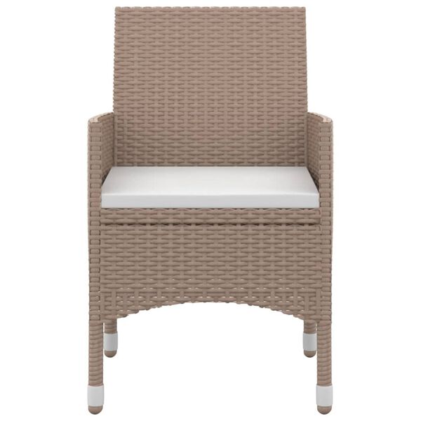 vidaXL 7-dijelni vrtni blagovaonski set s jastucima poliratan i staklo