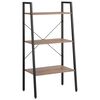 vidaXL Samostojeće police s 3 razine tamnosmeđe i crne 56x35x108 cm