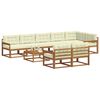 vidaXL Set vanjskih sofa s jastukom 9 pcs Prirodna i krem