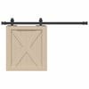 vidaXL Komplet kliznih vrata ormarića 91 cm ugljični čelik
