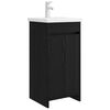 vidaXL Kupaonski umivaonik s sudoperom Crni hrast 42 x 40 x 84,5 cm