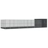vidaXL Kavez za ptice s produžetkom srebrni 1118x303x216 cm čelični