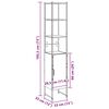 vidaXL Kupaonski ormar Staro drvo 33 x 33 x 185,5 cm Konstruirano drvo