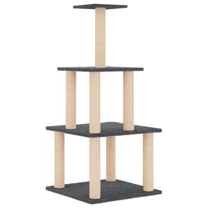 vidaXL Penjalica za mačke sa stupovima za grebanje tamnosiva 111 cm